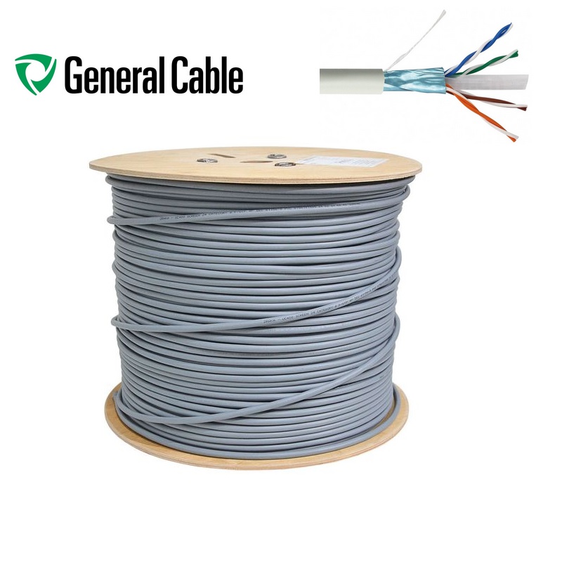 CABLE RESEAU GENERAL CABLE FTP CAT 6 JETLAN6+ FAUTP 4*2*23AWG 350MH PAR METRE